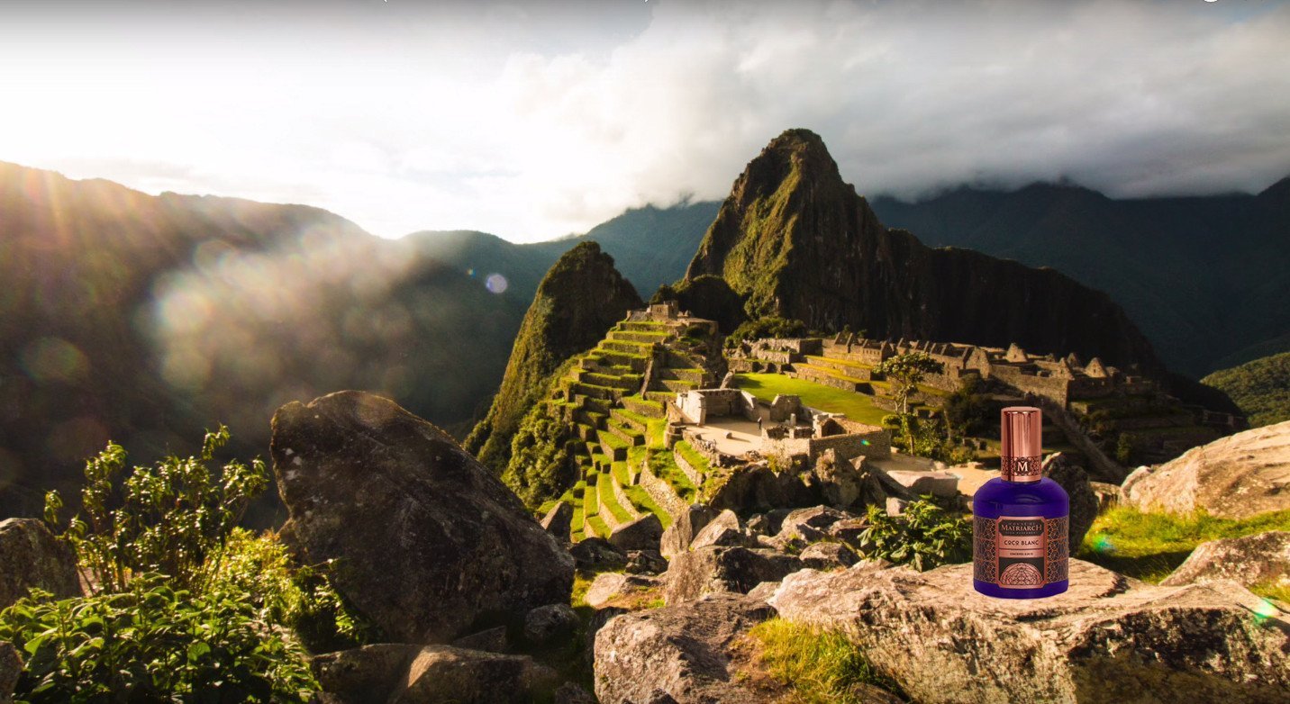 Fragrance View Vlog Post of Coco Blanc in Machu Picchu, Peru