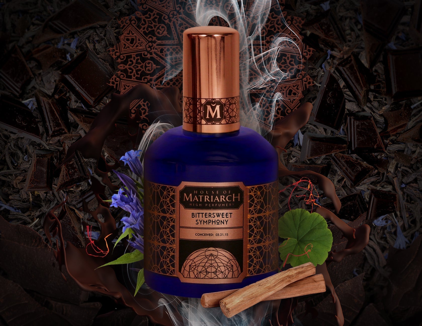Matriarch Perfumes BITTERSWEET SYMPHONY - 100% Natural Dark Chocolate Artisan Fragrance