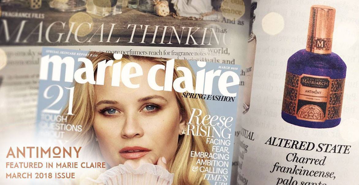 ANTIMONY featured in Marie Claire March 2018 Issue - ALTERED STATES