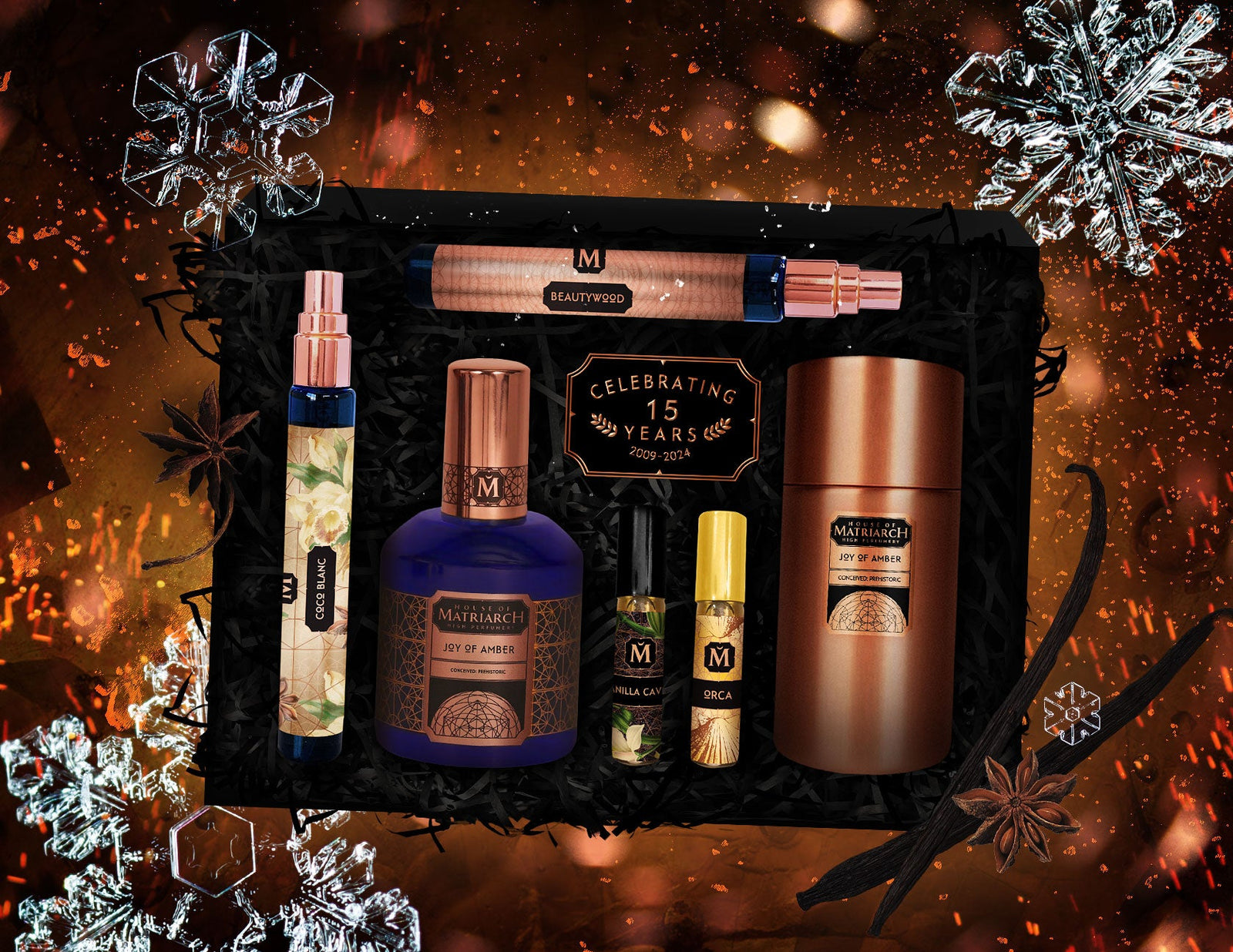 House of Matriarch - SEATTLE, WA - Natural, Organic, Vegan, Artisan & Niche High Perfumery 15th Anniversary High Perfumery Treasure Box - Amber Gourmand