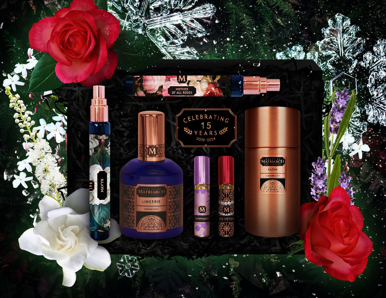 House of Matriarch - SEATTLE, WA - Natural, Organic, Vegan, Artisan & Niche High Perfumery 15th Anniversary High Perfumery Treasure Box - Rapturous Florals