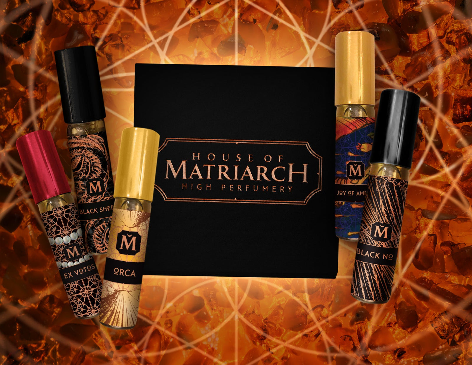 House of Matriarch - SEATTLE, WA - Natural, Organic, Vegan, Artisan & Niche High Perfumery Amber High Perfumery Discovery Set