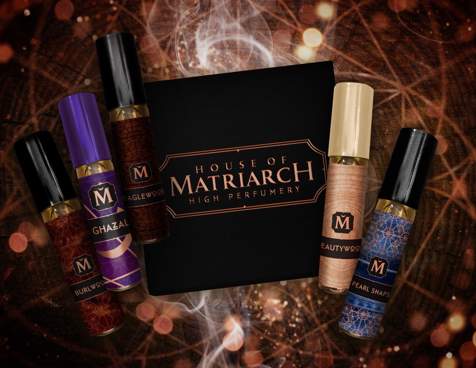 Matriarch Perfumes Noble Woods Discovery Set: High Perfumery with Natural Woods