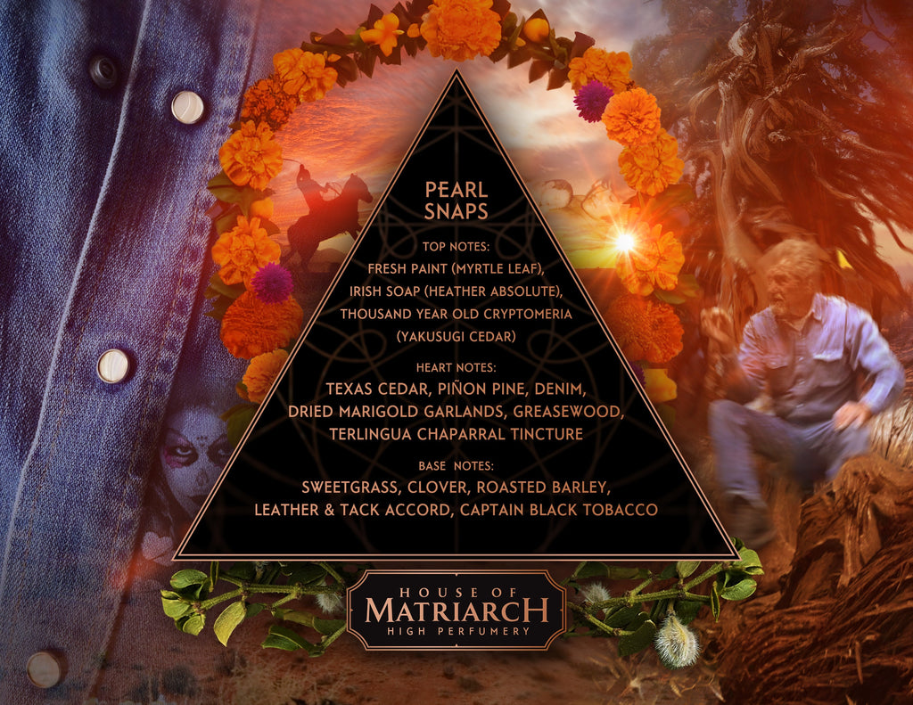 House of Matriarch - SEATTLE, WA - Natural, Organic, Vegan, Artisan & Niche High Perfumery PEARL SNAPS -  Fragrance for Real Cowboys (and dudes too)
