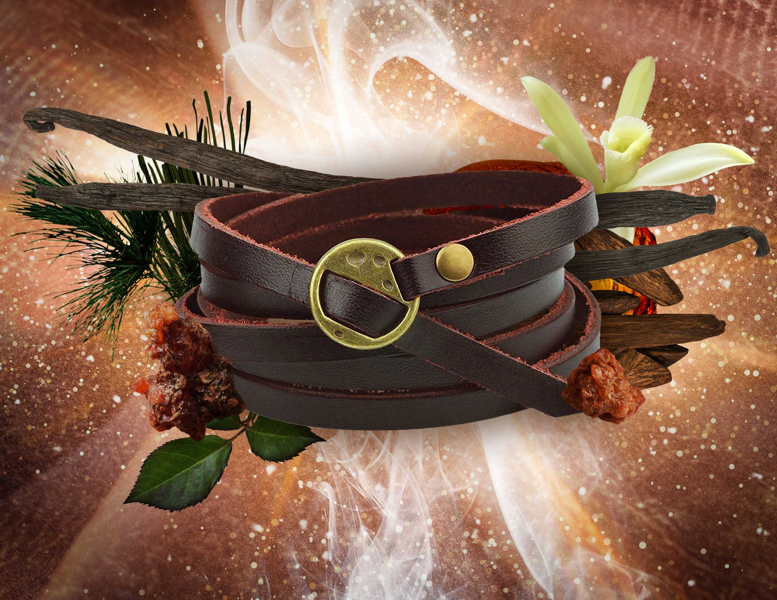 Matriarch Perfumes Perfumed Leather Wraps: Fragrance Infused Bracelets