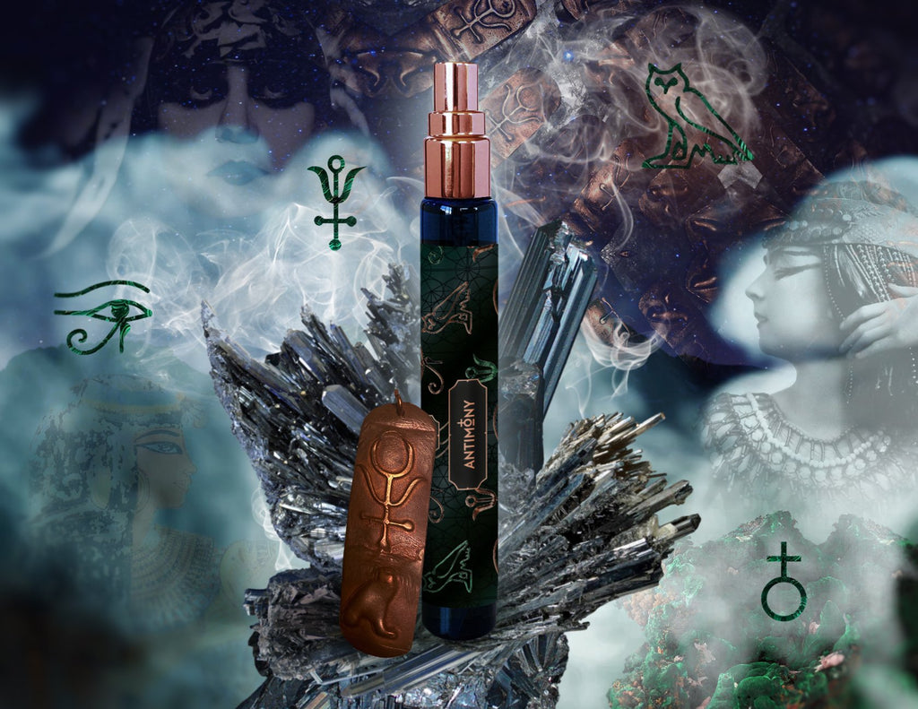 House of Matriarch - SEATTLE, WA - Natural, Organic, Vegan, Artisan & Niche High Perfumery ANTIMONY - 100% Natural Kohl Inspired Incense Perfume: The Smoky Eye in Fragrance Form