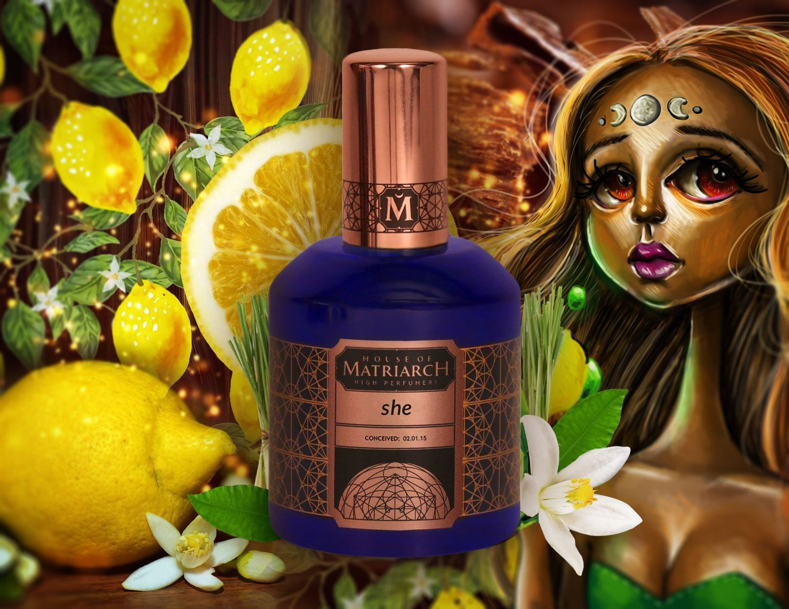 House of Matriarch - SEATTLE, WA - Natural, Organic, Vegan, Artisan & Niche High Perfumery she - Vintage Zanzibari lemongrass and Malaysian Oud Unisex Fragrance