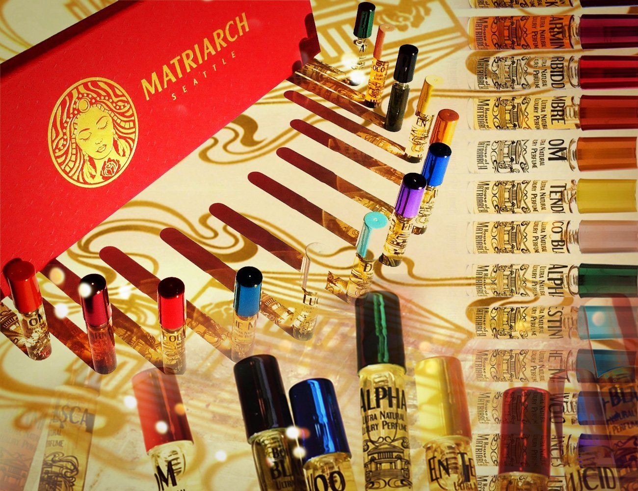 Matriarch Perfumes SuperNatural Collection - 100% Natural Artisan Fine Fragrance. (Set of thirteen 3.3ml atomizers)